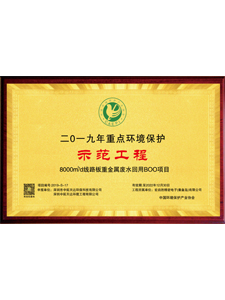 2019年重點環(huán)境保護(hù)示范工程